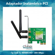 Placa Red Pci-E Tp-Link Wireless N 300mbps 2x2dbi