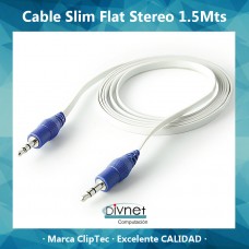 Cable Cliptec Slim Flat Stereo Audio Cable (1.5M)