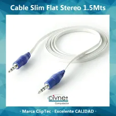 Cable Cliptec Slim Flat Stereo Audio Cable (1.5M)