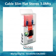 Cable Cliptec Slim Flat Stereo Audio Cable (3.0M)
