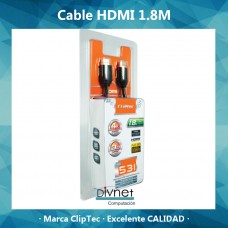 Cable Hdmi Cliptec High Speed Hdmi A Hdmi 1.8 Mts