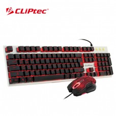 Teclado Mouse Cliptec Gamer Zakinat-Kom Usb Ilumin