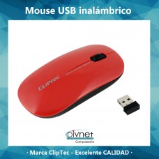 Mouse Cliptec V1200dpi 2,4 Ghz Wireless Vovo Rojo