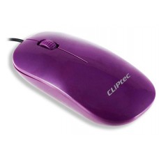 Mouse Cliptec 4 Estaciones Cableado Purpura