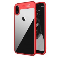 Funda Iphone X Pc + Tpu Borde Rojo Clarity